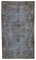 Grey Oriental Low Pile Handwoven Overd-yed Rug 1