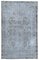 Grey Oriental Low Pile Handwoven Overd-yed Rug, Image 1