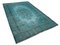 Vintage Anatolian Turquoise Hand Knotted Wool Rug, Image 2