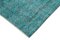 Turquoise Oriental Low Pile Handwoven Overd-yed Rug, Image 4