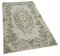 Grey Antique Handwoven Low Pile Overdyed Rug, Image 2