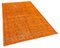 Orange Anatolian Hand Knotted Wool Vintage Rug, Image 2