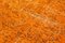 Orangenfarbener Anatolischer Handgeknüpfter Vintage Teppich aus Wolle 5