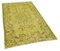 Small Vintage Yellow Overdyed Wool Rug 2