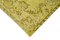 Kleiner gelber Überfärbter Vintage Teppich aus Wolle 4