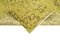 Kleiner gelber Überfärbter Vintage Teppich aus Wolle 6