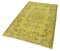 Small Vintage Yellow Overdyed Wool Rug, Image 3