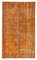 Orange Antique Handwoven Low Pile Overdyed Rug, Image 1