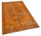 Orange Antiker Handgewebter Floraler Überfärbter Teppich 2