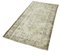 Small Vintage Beige Overdyed Wool Rug 3
