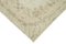 Beige Antique Handwoven Low Pile Overdyed Carpet, Image 4