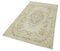 Beige Antique Handwoven Low Pile Overdyed Carpet, Image 3