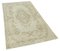 Beige Antique Handwoven Low Pile Overdyed Carpet, Image 2