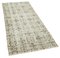 Beige Dekorativer Handgemachter Überfärbter Teppich aus Wolle 2