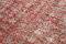 Kleiner roter Überfärbter Vintage Teppich aus Wolle 5