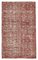 Kleiner roter Überfärbter Vintage Teppich aus Wolle 1