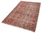 Kleiner roter Überfärbter Vintage Teppich aus Wolle 3