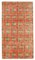 Red Antique Handwoven Low Pile Overdyed Rug, Image 1