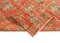 Antiker Handgewebter Niedriger Floraler Überfärbter Roter Teppich 6