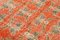 Antiker Handgewebter Niedriger Floraler Überfärbter Roter Teppich 5