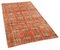 Red Antique Handwoven Low Pile Overdyed Rug 2