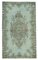 Blue Anatolian Hand Knotted Wool Vintage Rug 1