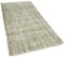 Small Vintage Beige Overdyed Wool Carpet 2
