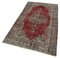 Overdyed Beige Anatolian Hand Knotted Small Rug 3