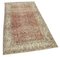 Small Vintage Beige Overdyed Wool Rug 2