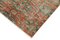Floraler Überfärbter Roter Orientalischer Handgewebter Teppich 4