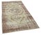Beige Antique Handwoven Low Pile Overdyed Rug 2