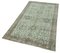 Green Anatolian Hand Knotted Wool Vintage Rug 3