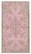 Alfombra turca rosada de lana sobreteñida hecha a mano, Imagen 1