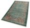Green Anatolian Hand Knotted Wool Vintage Rug 3