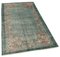 Green Anatolian Hand Knotted Wool Vintage Rug 2