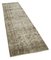 Beige Traditional Hand Knotted Wool Overdyed Runner Rug 2