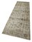 Beige Traditional Hand Knotted Wool Overdyed Runner Rug 3