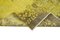 Yellow Oriental Hand Knotted Wool Overdyed Runner Rug, Image 6