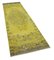 Yellow Oriental Hand Knotted Wool Overdyed Runner Rug 2