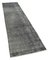 Grey Turkish Handmade Wool Overdyed Runner Rug 2