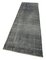 Alfombra de pasillo turquesa gris hecha a mano de lana sobreteñida, Imagen 3