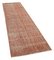 Oranger Anatolischer Handgewebter Antiker Teppich in Eingefärbter Optik 2