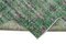 Grüner Dekorativer Handgewebter Überfärbter Läufer Teppich 6