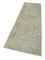 Beige Oriental Hand Knotted Wool Overdyed Runner Rug 3