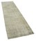 Beige Oriental Hand Knotted Wool Overdyed Runner Rug 2