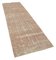 Beige Traditional Hand Knotted Wool Overdyed Runner Rug, Image 2