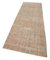 Beige Traditional Hand Knotted Wool Overdyed Runner Rug 3