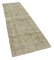 Beige Traditional Handwoven Antique Overdyed Runner Rug 2