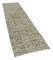 Beige Traditional Handmade Wool Overdyed Runner Rug 2