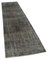 Alfombra de pasillo sobredimensionada de lana negra antigua hecha a mano, Imagen 2